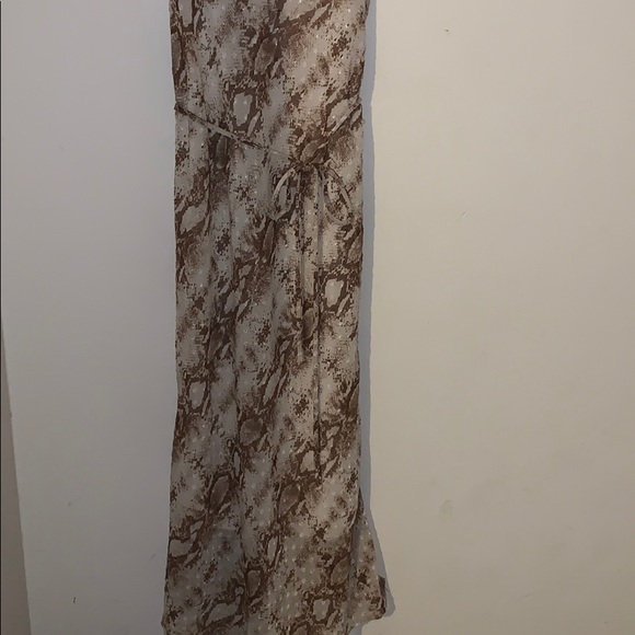 Midi length tan snake skin dress - Picture 2 of 2
